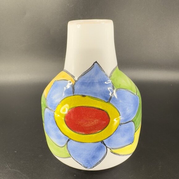 Vintage Venetian Studio Art Pottery Vase Vessel Hand Painted Italian Pottery VTG - Picture 12 of 12